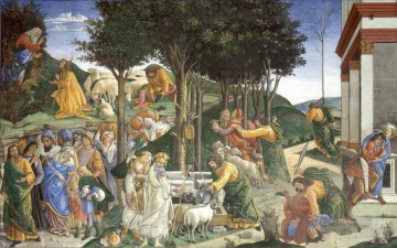 サンドロ・ボッティチェッリ Painting - モーセ・サンドロ・ボッティチェッリの生涯の一場面